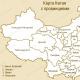 نقشه چین به زبان روسی با مناطق جنگی